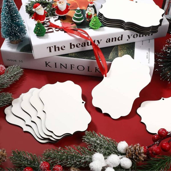 Custom Handcrafted Vintage Frame MDF Board Christmas Ornaments