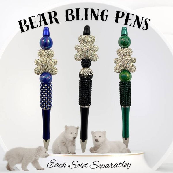 Glamour Bear Bling Pens - Each Sold Separatley