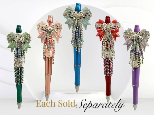Elegant Crystal Bowknot Pen - Each Sold Separatley