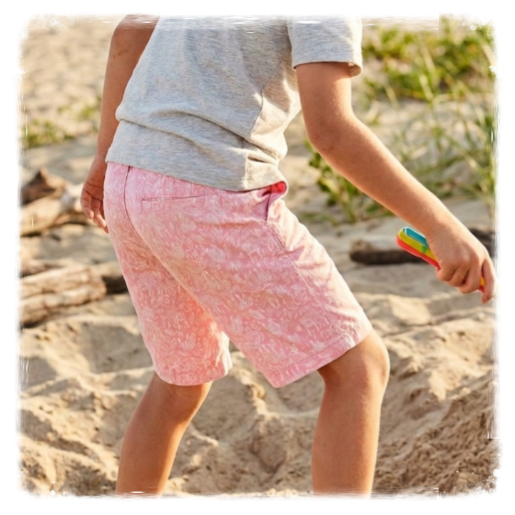 Cat & Jack Boys' Flat-Front Chino Shorts - Pink Tiger Print (Size 10 Husky) - NWT