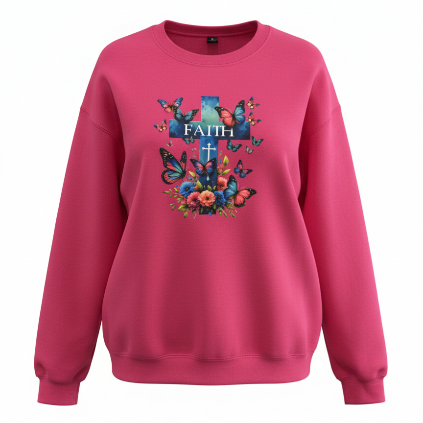 "FAITH" Pink Sweatshirt