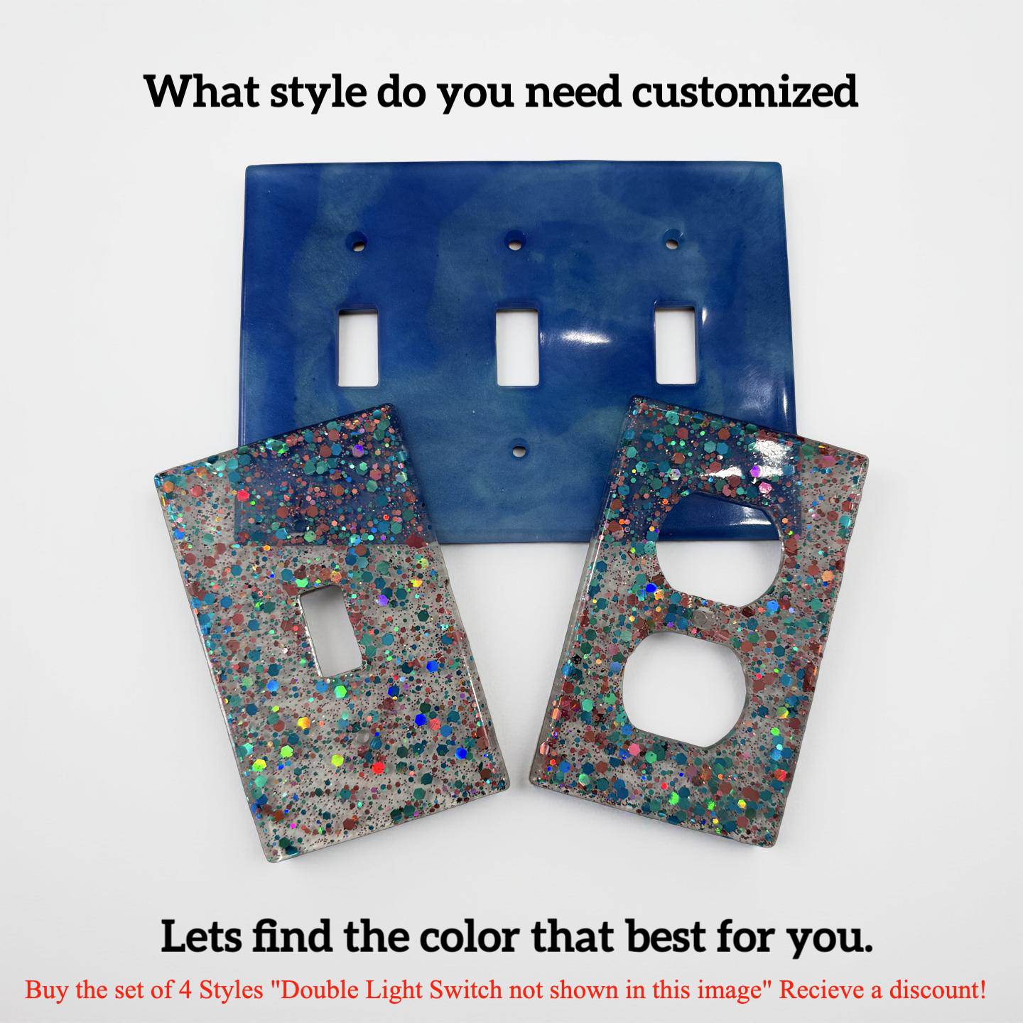 Handcrafted outlet covers. Several style's to choose from. Or get all 4 styles at a dicounted price.Lets create yours today.