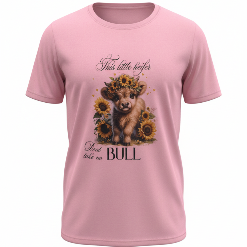 Pink "This heifer don't take no Bull" T-shirt