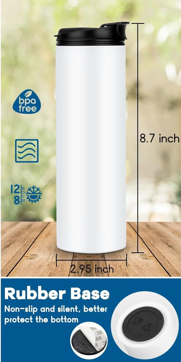 Stay Hydrated in Style with Our Secure 20 oz Tumbler!