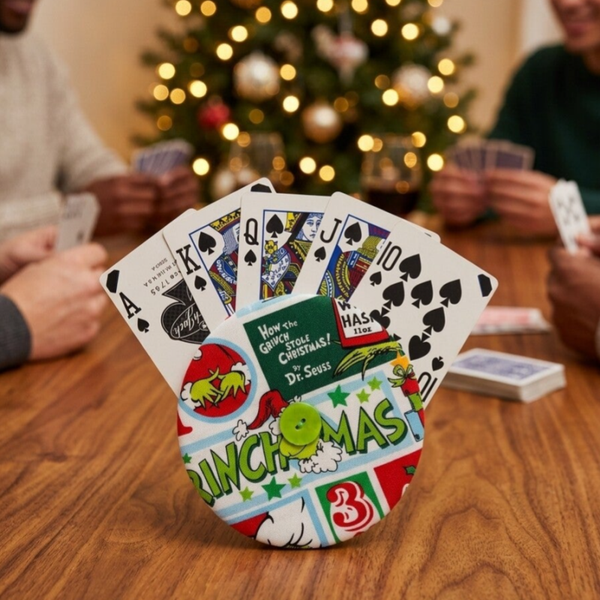 Handcrafted Reversible Grinch Card Holder - Arthritis, Fatigue & Kids
