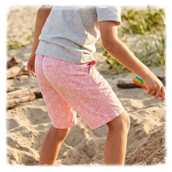 Cat & Jack Boys' Flat-Front Chino Shorts - Pink Tiger Print (Size 10 Husky) - NWT