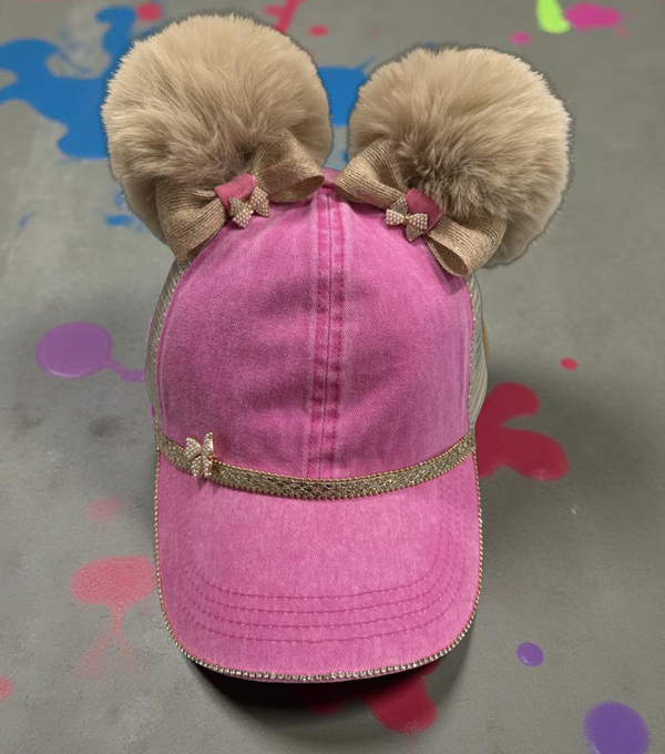 Sparkle and style meet in this enchanting, pink baseball cap!