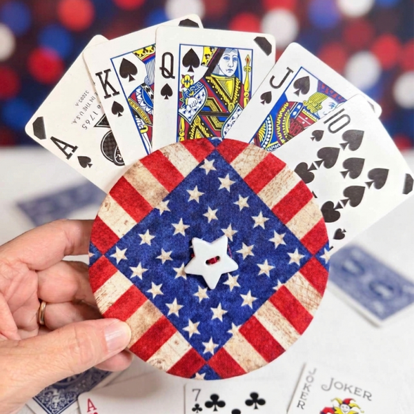 Handmade Patriotic Playing Card Holder