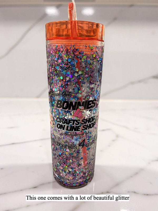 16oz Acrylic Snow Globe Tumbler "Bonnies4Crafts" Tumbler Click here to see choices.