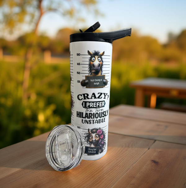 Hilarious Hourses 20oz Tumbler with Double lids