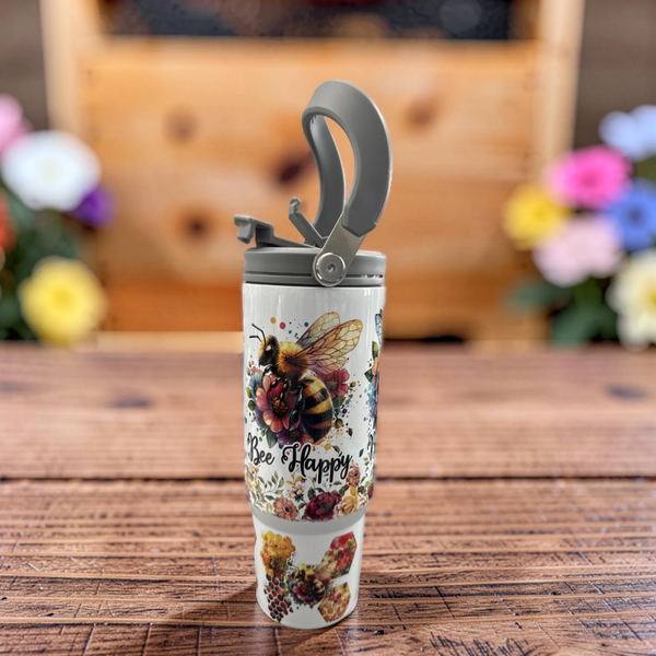 30oz Bee Happy Tumbler