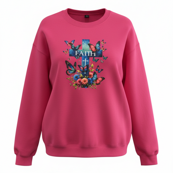 "FAITH" Pink Sweatshirt