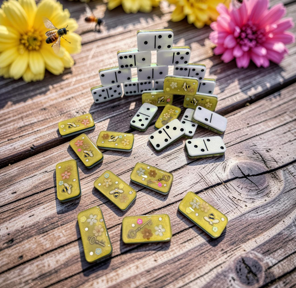 "Honeybee and the Sacred Key" Domino Set