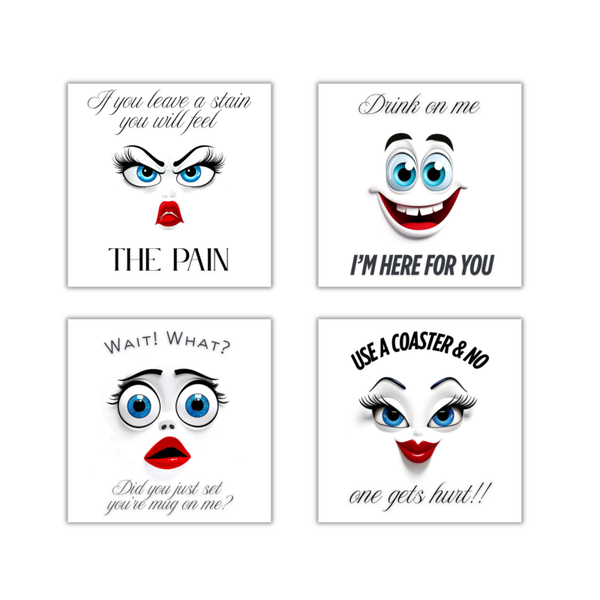 Funny and Sassy Coaster Set of 4