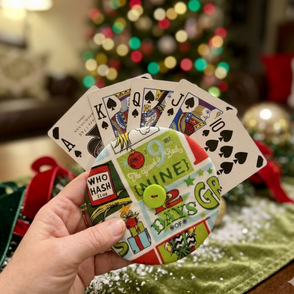 Handmade Whoville Christmas Playing Card Holder
