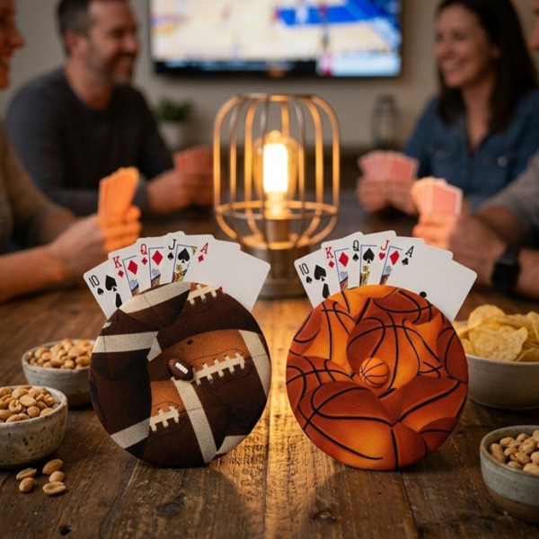 Handcrafted Sports Themed Playing Card Holder