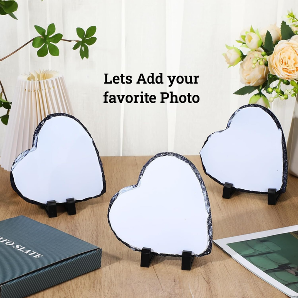 Customize - Heart Slate Photo Frames 5.9" x 5.9"