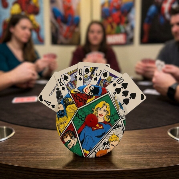 Handcrafted Comic Book Hero Playing Card Holder