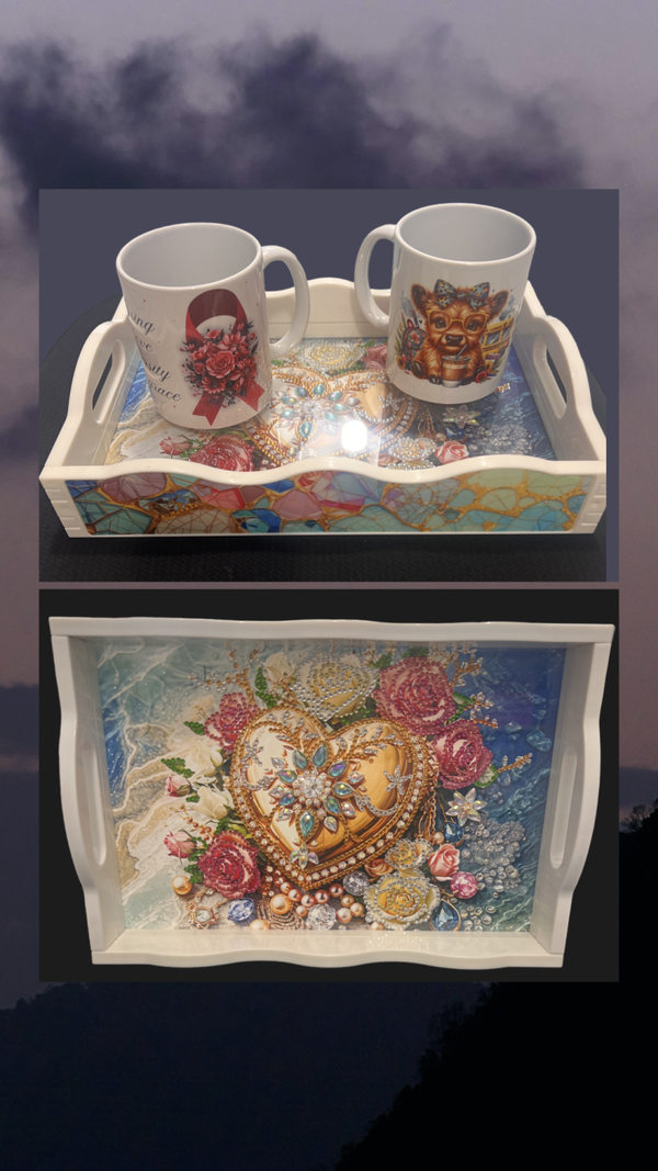Diamond Art Coffee Tray