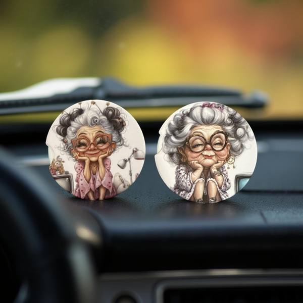 Car Coasters (Set of 2) "Sweet Granny's" Click here to see MORE options