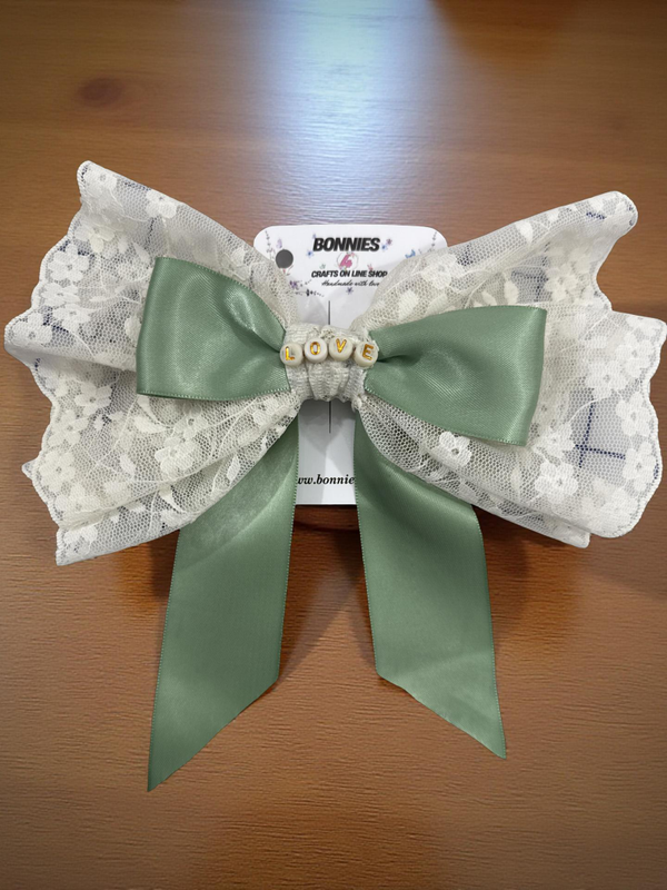 Ribbon and Lace Hair Bow
