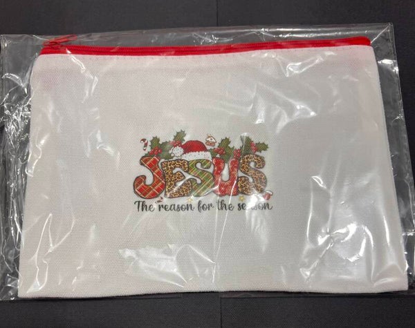 Canvas Zipper Pouch "Christmas Jesus"