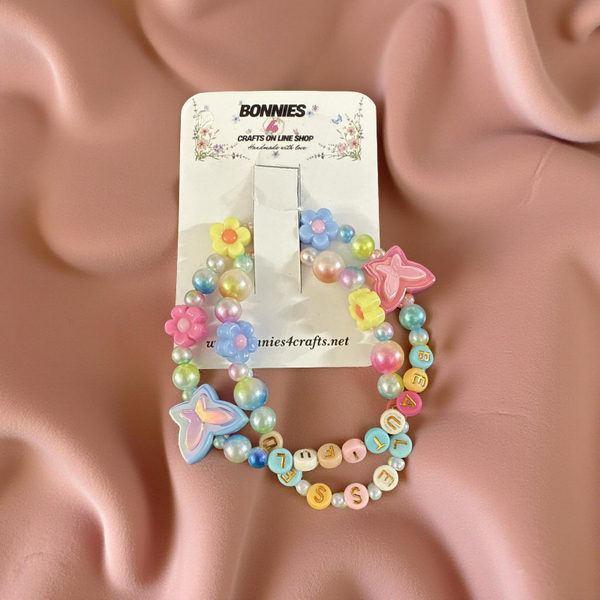 Handcrafted "Beautiful & Blessed" Bracelet Set