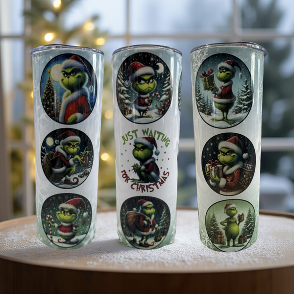 Just waiting for Christmas Grinch 20oz Tumbler