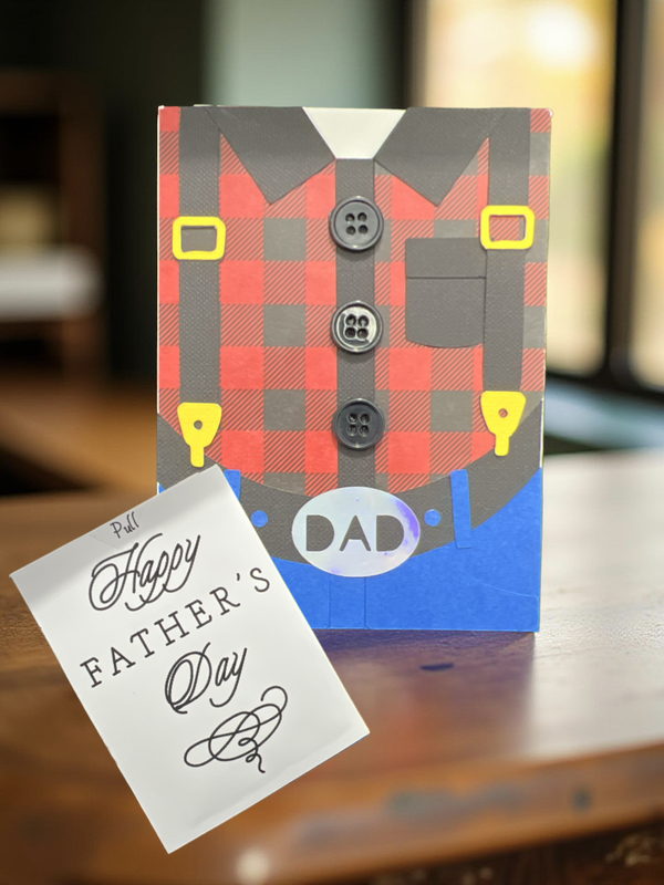 Fathers Day Gift Card Holder with Black buttons