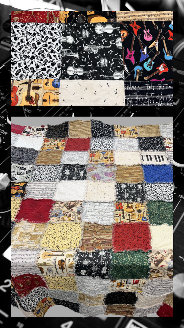 Music Rag Time Queen Quilt