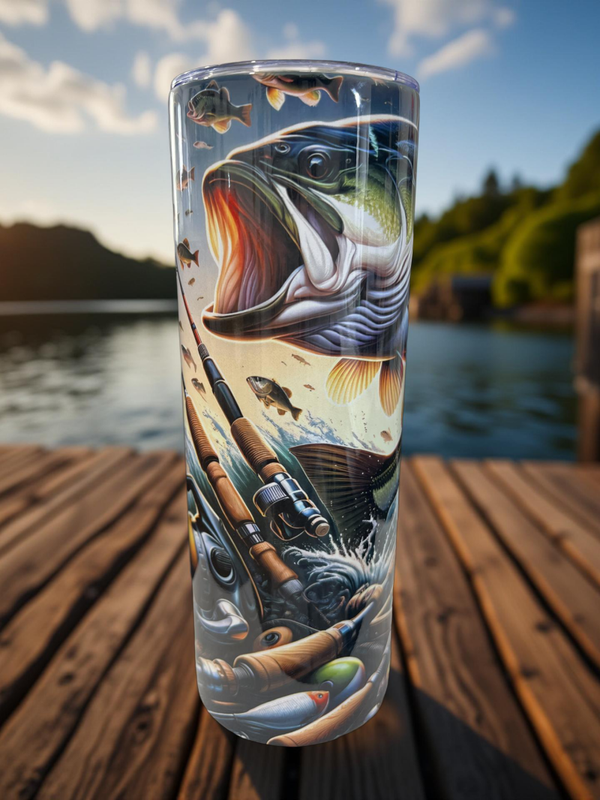 Big Bass with Rods 20oz Tumbler