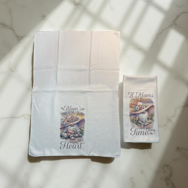 Mom Gnome Tea Towels