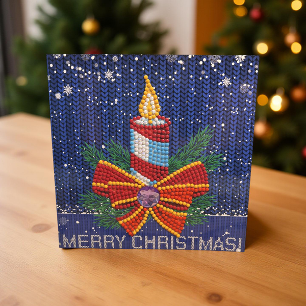 Candle Christmas Card with Bling