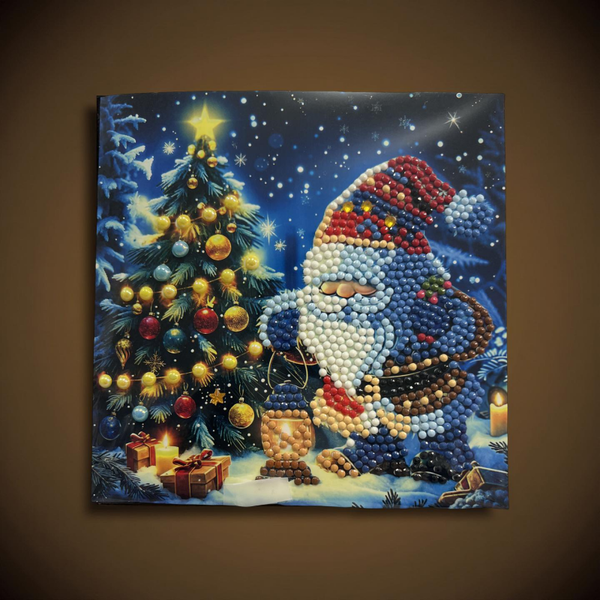 Red Hat Santa Christmas Card