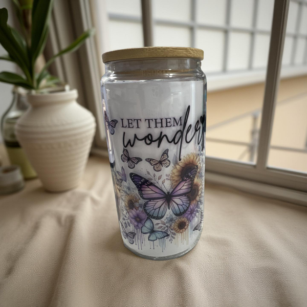 Let Them Wonder 16oz Glass