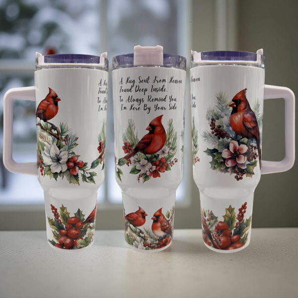 40oz Cardinal Memorial Tumbler - Stunning Year Round