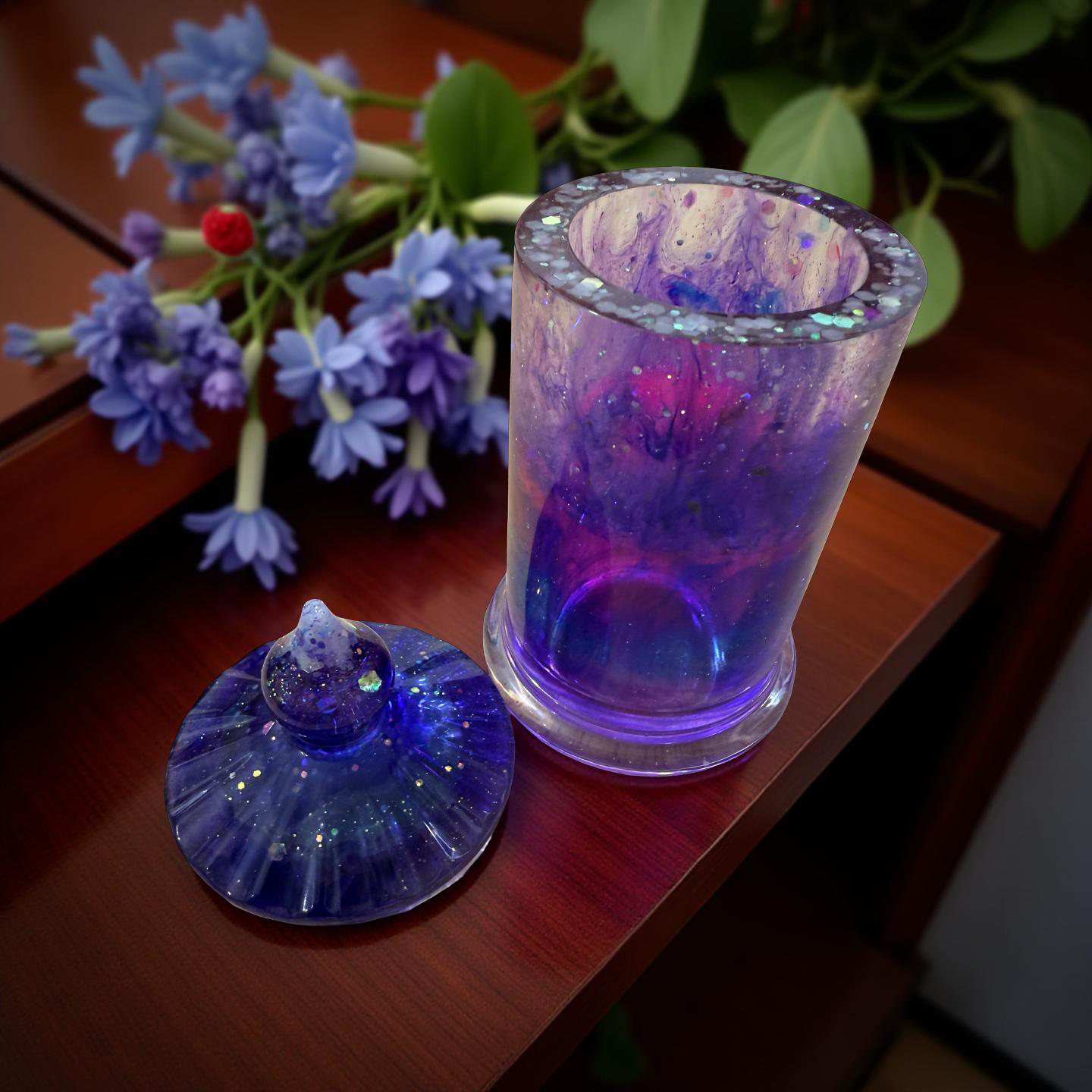 Midnight Magic" Glitter Trinket Holder