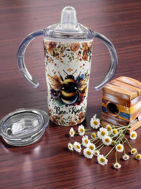 12 oz "Bee Kind" Sippy-to-Slider Tumbler