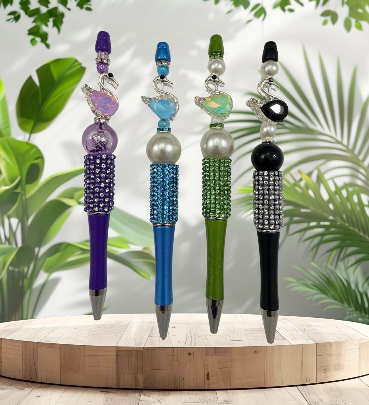 Elegant Crystal Swan Beaded Pen - EACH SOLD Separately Click here to see choices