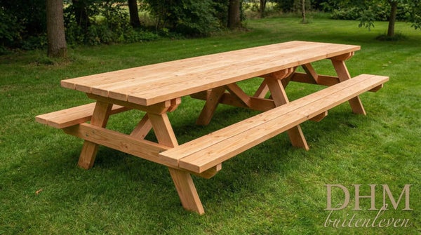 Douglas houten picknick tafel 3.50 M lang
