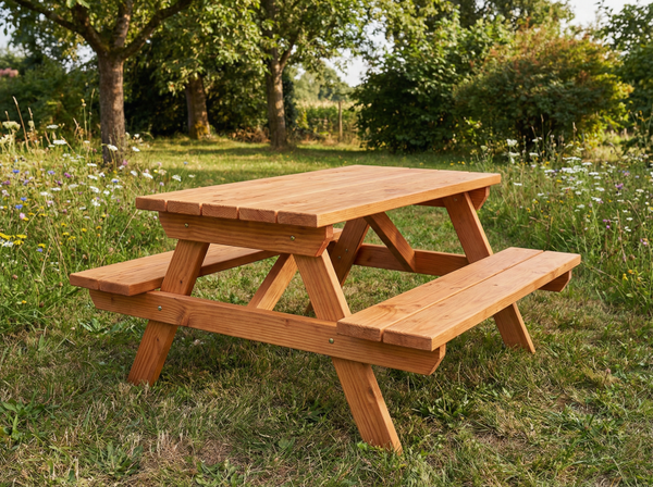 Douglas houten picknicktafel 140 cm lang