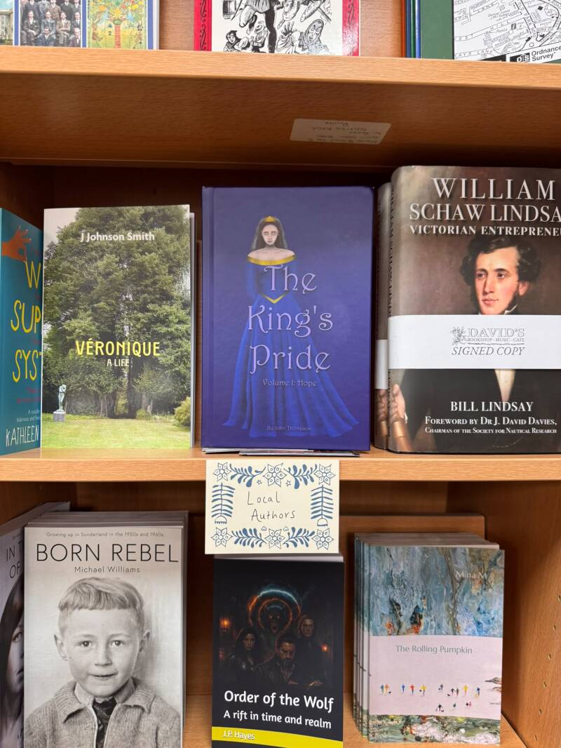 The King's Pride on the shelf at David's Bookshop.