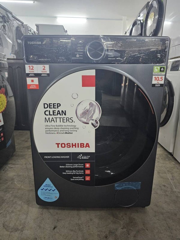Toshiba 10.5kg front load washing machine