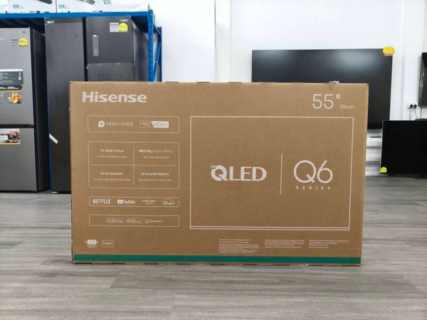 DISPLAY SET HISENSE 55 inch 4K QLED AI TV | Dolby Vision & Audio  Model:55Q6Q