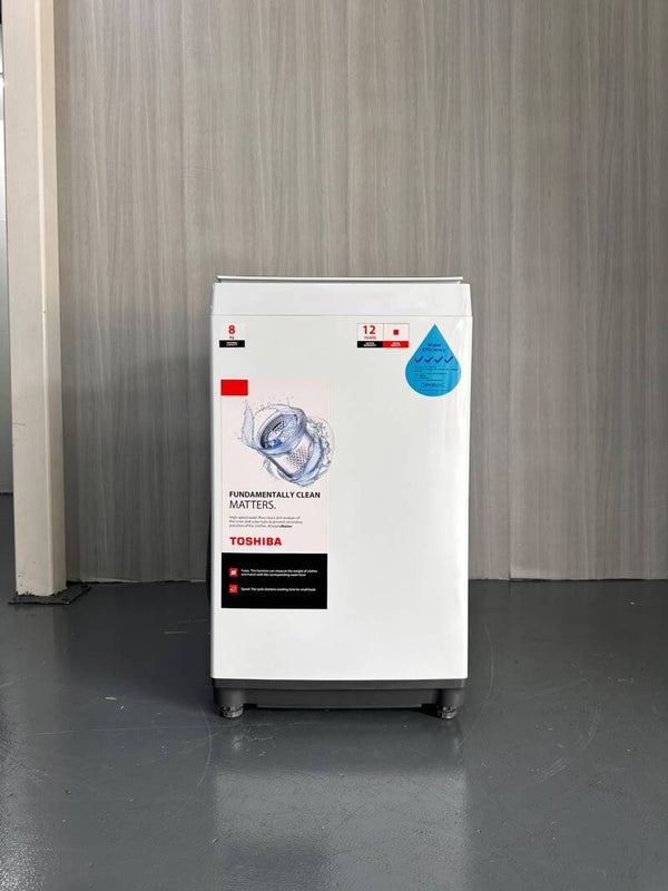 TOSHIBA 8kg TOP LOAD WASHING MACHINE WASHER -WHITE MODEL: AW-M901BS