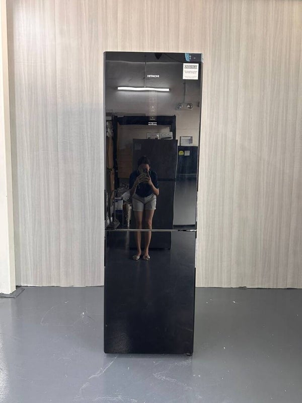 HITACHI 315L 2-Door Bottom Freezer Refrigerator Fridge ( Black ) Model: R-BG415P6MSX