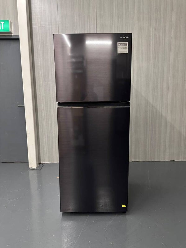 HITACHI 376L 2-Door Top Freezer Refrigerator Fridge  Model: HRTN6408SBBKSG