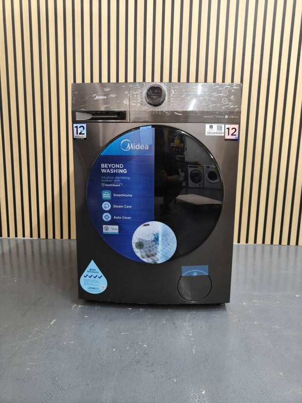 MIDEA 12KG Front Load Washing Machine Washer Inverter  Model: MF200W120WB