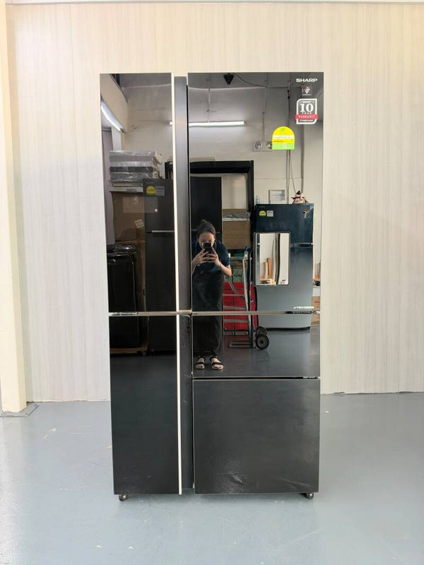 SHARP 645L 5 DOOR FRIDGE WITH WATER DISPENSER ( BLACK ) Model : SJ-FX660W-BK
