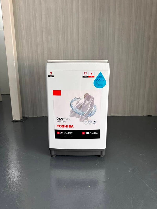 TOSHIBA 9KG TOP LOAD WASHING MACHINE WASHER ( WHITE ) Model : AW-M1000FS